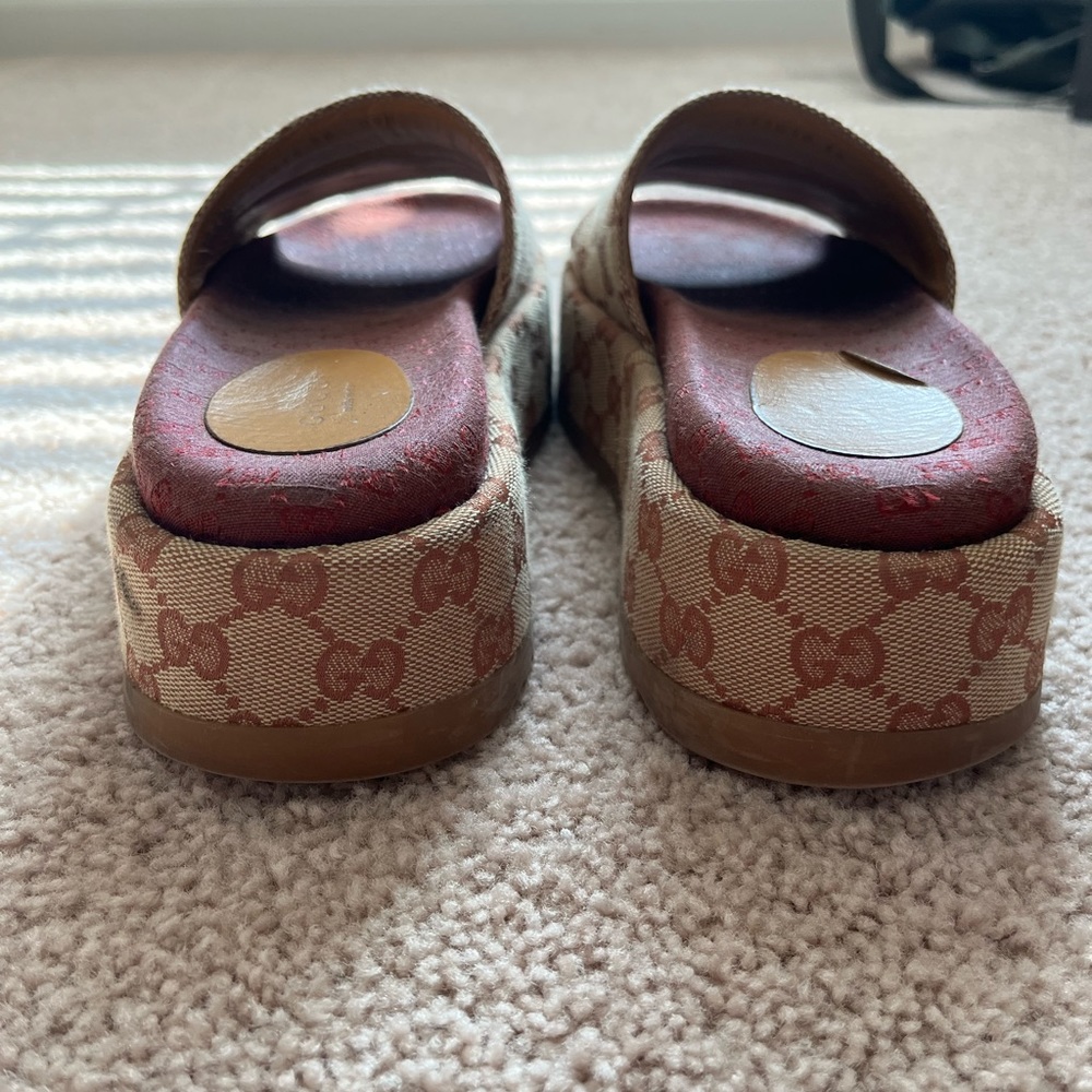 Gucci platform slides